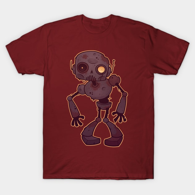 Rusty Zombie Robot T-Shirt by fizzgig